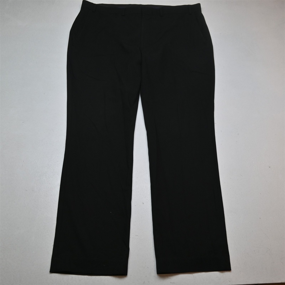 Billy London 40x32 Solid Black Flat Front‎ Suit Trouser Dress Mens Pants